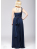 Navy Blue Jersey Classic Infinity Bridesmaid Dress